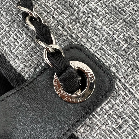 Chanel Canvas Large Deauville Charcoal Tote - Picture 10 of 16